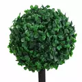 Outsunny Set of 2 Artificial Boxwood Ball Topiary Trees Potted Decorative Plant Indoor Décor (67cm) - 9