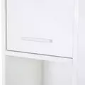 HOMCOM Tall Bathroom Storage Cabinet with Three-position Adjustable Shelves For Neutral Style, Hallway White - 7