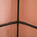 Outsunny 4m x 3(m)Garden Gazebo, Double Roof Outdoor Gazebo Canopy Shelter with Curtains, Solid Steel Frame for Patio, Garden, Brown - 7