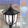 Outsunny Outdoor Garden Solar Post Lamp Sensor Light  LED Lantern Bollard Pathway Torch Light 1.77m Tall - 5