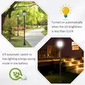 Outsunny Outdoor Garden Solar Post Lamp Sensor Light  LED Lantern Bollard Pathway Torch Light 1.77m Tall - 6