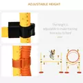 PawHut Dog Agility Equipment Training Portable Obstacle for Pet w/Adjustable Hurdles, Jumping Ring, Weave Poles - 5