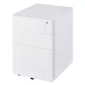 Vinsetto Lockable Cabinet, Rolling Filing Cabinet with 3 Drawers, Steel Office Drawer Unit for A4, Letter, Legal Sized Files - 2