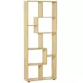 HOMCOM Bookshelf, Tall Bookcase, Modern Room Divider, 8 Cube Storage Unit, Freestanding Storage Shelf for Living Room, Bedroom, Home Office, 70 x 24 x 178 cm, Natural - 1