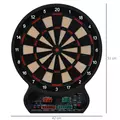 HOMCOM Electronic Hanging Dartboard LED Digital Score Set 27 Games and 202 Variations with 12 Soft Tip Darts - 3
