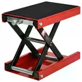 DURHAND 500KG Motorcycle Lift Scissor Jack, Height Adjustable Motorbike Stand with Anti-Slip Wide Deck, Heavy Duty Steel Motorbike Repair Lift Hoist Stand for Home Garage, Red - 1