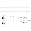 HOMCOM 6FT Rustic Interior Sliding Barn Door Mounting Hardware Kit - White - 6