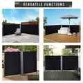 Outsunny 600 x 180 cm (HxL) Retractable Awning Double Canopy Side Privacy Protection Sun Shade Side Blind w/ Steel Frame Versatile Use In Garden Patio - Black - 7