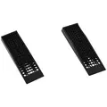 HOMCOM 2PCS Car Ramps, 3 Ton Low Entrance Plastic Curb Ramps with Anti-Slip Surface, Car Lift for Garage Workshop Cars SUVs Small Vans - 1