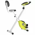 HOMCOM Folding Exercise Bike, Fitness Bicycle Indoor Trainer, 8-Level Magnetic Resistance Adjustable, with LCD Monitor, Pulse Sensor, Yellow - 1
