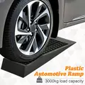HOMCOM 2PCS Car Ramps, 3 Ton Low Entrance Plastic Curb Ramps with Anti-Slip Surface, Car Lift for Garage Workshop Cars SUVs Small Vans - 4
