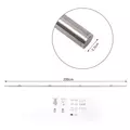 HOMCOM Wooden Sliding Door Kit Stainless Steel Smooth Operation Hardware Track Kit System Unit For Single Door 2000mm - 3