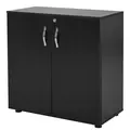 Vinsetto Two-Tier Locking Office Storage Cabinet - Black - 1