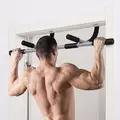 HOMCOM Pull up Bar Doorway, Door Frame Chin up Bar Push up Bar for Home Gym Upper Body Workout, No Drilling or Screws, Grey - 2