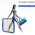 HOMCOM Double Sided Football Rebounder Net, Football Rebound Goal with Five Adjustable Angles, Blue - 7