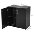 Vinsetto Two-Tier Locking Office Storage Cabinet - Black - 3