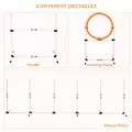 PawHut 3 Piece Pet Agility Training Equipment Dog Play Run Jump Obedience Training Set Adjustable (Pole + Hoop + Hurdle) - 5