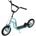 HOMCOM Stunt Scooter, Kids Scooter, 12'' Rubber Tyre Kick Scooter with Adjustable Handlebar, Dual Brakes, Blue - 1