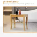 HOMCOM 45cm 2-Tier Slatted Shower Bench Storage Seat w/ 4 Legs Comfortable Safe Bathroom Stool Spa Bath Organiser - 8