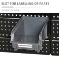 DURHAND 30 Cubbie On-Wall Storage Board Tool Screw Organiser Garage Workshop DIY Container w/ Screw Kit Tool Equipment Tidy - 7