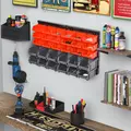 DURHAND 30 Cubbie On-Wall Storage Board Tool Screw Organiser Garage Workshop DIY Container w/ Screw Kit Tool Equipment Tidy - 2