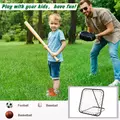 HOMCOM Angle Adjustable Rebounder Net Goal Training Set Football, Baseball - 6