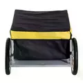 HOMCOM Two-Wheel Bicycle Large Cargo Wagon Trailer Oxford Fabric, Folding Storage, & Removable Cover, Yellow - 9