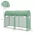 Outsunny Walk-in Greenhouse, Tomato Greenhouse with Double Doors & 4 Windows, Garden Plant Growth Green House with PE Cover, Steel Frame, Green, 3 x 1 x 2 m - 3