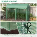 Outsunny Walk-in Greenhouse, Tomato Greenhouse with Double Doors & 4 Windows, Garden Plant Growth Green House with PE Cover, Steel Frame, Green, 3 x 1 x 2 m - 5