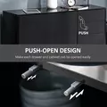 HOMCOM High Gloss Side Cabinet, Push-Open Design with 2 Drawers and 2 Cabinets for Living Room, 74H x 117W x 36Dcm, Black - 7