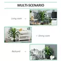 Outsunny Artificial Plant in Pot, Fake Plant for Home Indoor Decor, 110cm, Green - 6