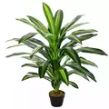 Outsunny Artificial Plant in Pot, Fake Plant for Home Indoor Decor, 110cm, Green - 2