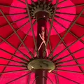 Outsunny 2.5m Shanghai Garden Parasol Umbrella with Crank & Tilt, Adjustable Outdoor Sun Shade, Red - 8