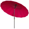 Outsunny 2.5m Shanghai Garden Parasol Umbrella with Crank & Tilt, Adjustable Outdoor Sun Shade, Red - 1