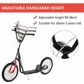 HOMCOM Kick Scooters for Kids with Adjustable Height, Anti-Slip Deck, Dual Brakes, Rubber Tyres, for Boys and Girls Aged 5+ Years Old - Black - 4