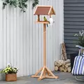 PawHut Wooden Bird Table Wild Bird Feeding Station Freestanding Feeder for Garden Outdoor 55 x 55 x 144cm - 2