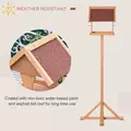 PawHut Wooden Bird Table Wild Bird Feeding Station Freestanding Feeder for Garden Outdoor 55 x 55 x 144cm - 5