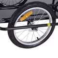HOMCOM Bike Cargo Trailer Bicycle Trailer Cargo Storage Cart w/ Hitch Cycling Camping Luggage Storage Carrier Transport Steel Black - 9