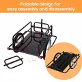 HOMCOM Bike Cargo Trailer Bicycle Trailer Cargo Storage Cart w/ Hitch Cycling Camping Luggage Storage Carrier Transport Steel Black - 5