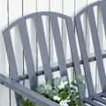 Outsunny Steel Patio Garden Bench Loveseats for Outdoors Park Yard Slatted Design Grey - 7