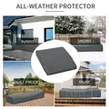 Outsunny 200x73cm Outdoor Garden Rattan Furniture Protective Cover Water UV Resistant Grey - 7