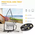 Outsunny Hammock Chair Stand Only Construction Heavy Duty Metal C-Stand for Hanging Hammock Chair Porch Swing Indoor or Outdoor Use - 5