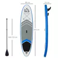 HOMCOM Stand Up Paddle Board SUP Accessory Carry Bag Adj Paddle Pump Leash Inflatable Paddle Board - 3