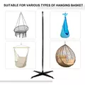 Outsunny Hanging Hammock Stand Hammock Chair Stand C Stand Steel Heavy Duty Stand for Hanging Hammock Air Porch Swing Chair Indoor Outdoor (Only Construction) - 6
