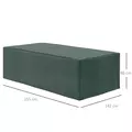 Outsunny 255x142cm Outdoor Garden Rattan Furniture Protective Cover Water UV Resistant - 3