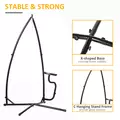 Outsunny Hammock Chair Stand Only Construction Heavy Duty Metal C-Stand for Hanging Hammock Chair Porch Swing Indoor or Outdoor Use - 4