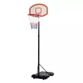 HOMCOM Portable Basketball Stand 175-215cm Adjustable Height Sturdy Rim Hoop w/ Large Wheels Stable Base Net Free Standing - 1