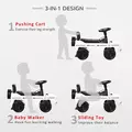 HOMCOM 3 in 1 Kids Ride On Car G350 Licensed Foot To Floor Slider Toddler Push Along NO POWER White 12-36 months - 4