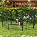 PawHut 8 Panels Heavy Duty Puppy Playpen, for Large, Medium Dogs, Indoor and Outdoor Use - Black - 2
