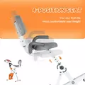 HOMCOM 2-in-1 Folding Exercise Bike with 8-Level Magnetic Resistance, Arm Resistance Band, Pulse Sensor, Orange - 5
